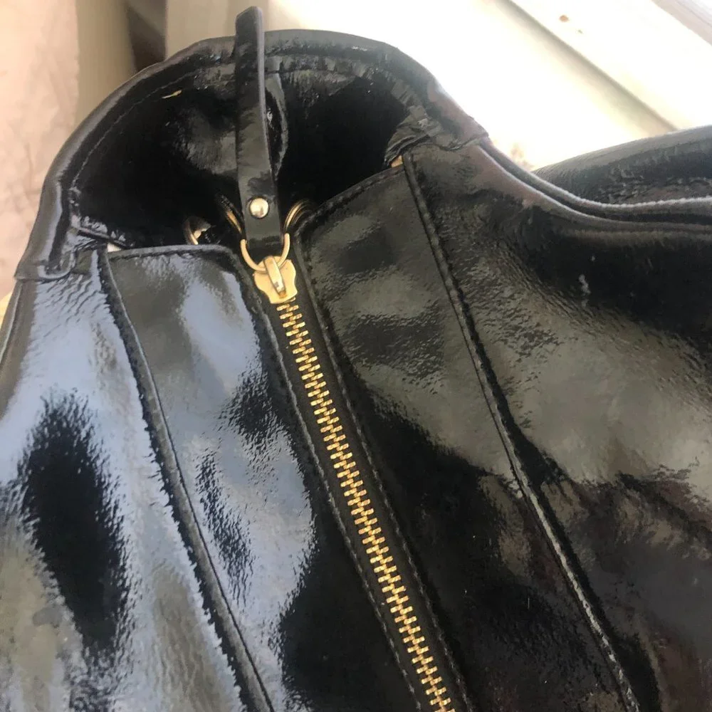 Kate Spade New York Vintage Black Patent Leather Shoulder Bag